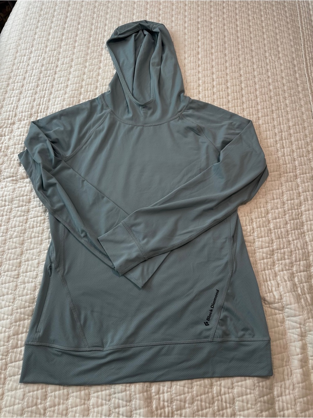 Black Diamond Women's Appenglow Hooded Performance Pullover — Slate Medium NWOT